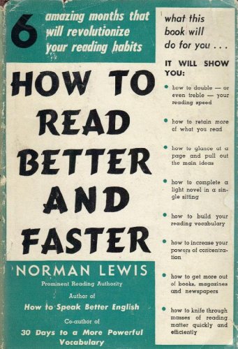 How to Read better and Faster