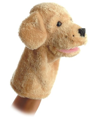 Aurora World Garth Dog Plush Hand Puppet, 10"