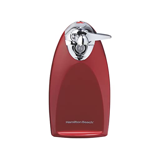 Hamilton Beach 76388R Classic Chrome Heavyweight Can Opener, Extra-Tall, Red