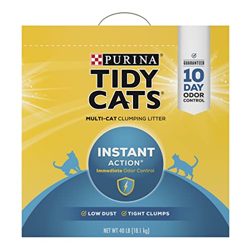 Purina Tidy Cats Clumping Cat Litter, Instant Action Multi Cat Litter - 40 lb. Box