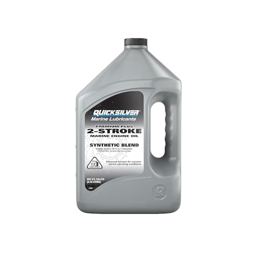 Quicksilver Premium Plus 2-Stroke Synthetic Blend Marine Outboard Engine Oil, 1 Gallon