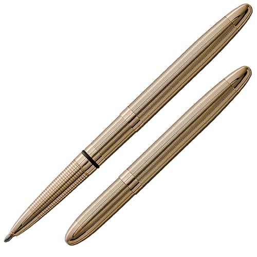 Fisher Space Pen Bullet Pen, Ballpoint, Black Ink, Gold Lacquered Brass, Gift Box