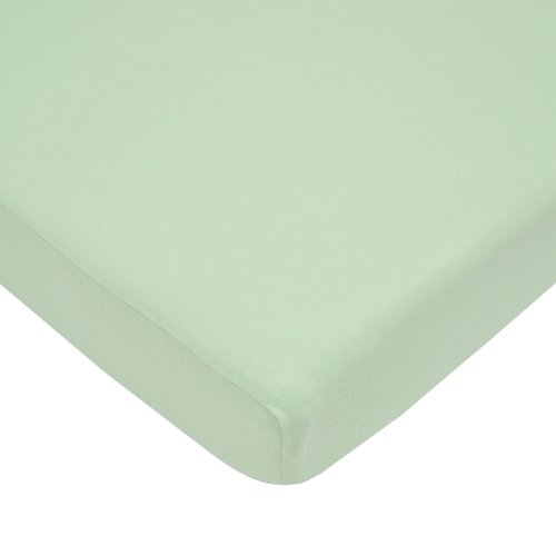 American Baby Company 100% Natural Cotton Value Jersey Knit Fitted Portable/Mini-Crib Sheet, Celery, Soft Breathable, for Boys and Girls