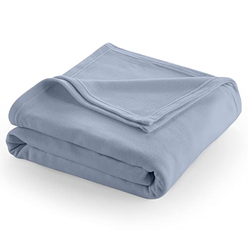 Martex Super Soft Fleece Blanket - Twin, Warm, Lightweight, Pet-Friendly, Throw for Home Bed, Sofa & Dorm - Slate Blue