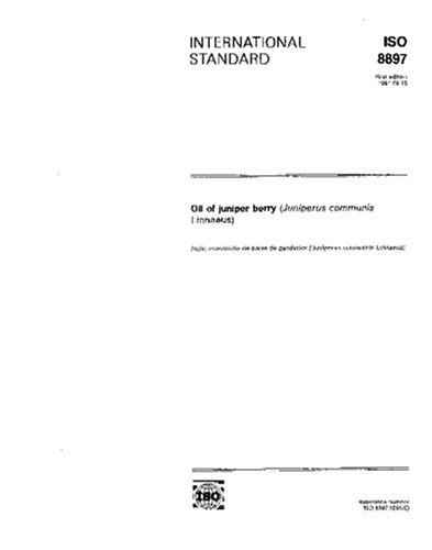 ISO 8897:1991, Oil of juniper berry (Juniperus communis Linnaeus)