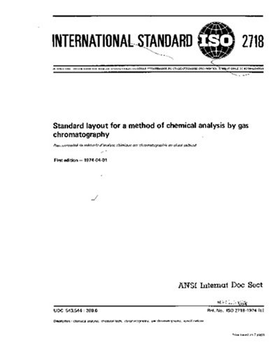 ISO 2718:1974, Standard layout for a method of chemical analysis by gas chromatography