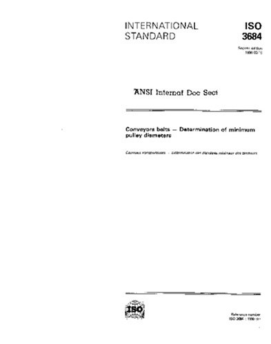 ISO 3684:1990, Conveyor belts - Determination of minimum pulley diameters