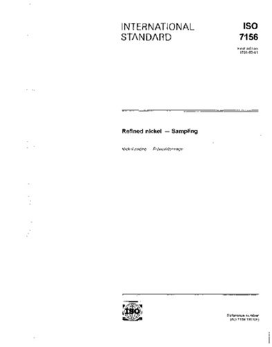 ISO 7156:1991, Refined nickel - Sampling