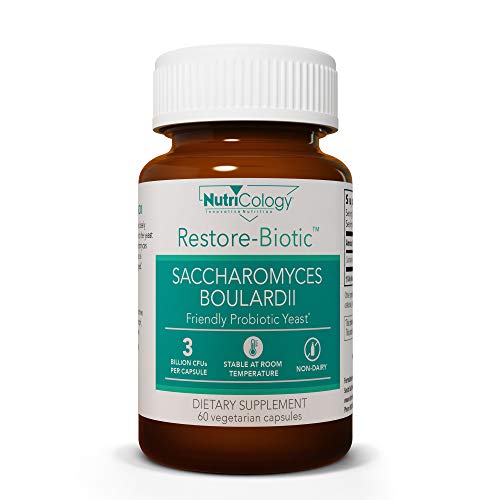 Nutricology Saccharomyces Boulardii Probiotic Supplement - S. Boulardii Probiotic Yeast 450mg, Friendly Probiotic Establishment, GI Tract Support - 120 Count