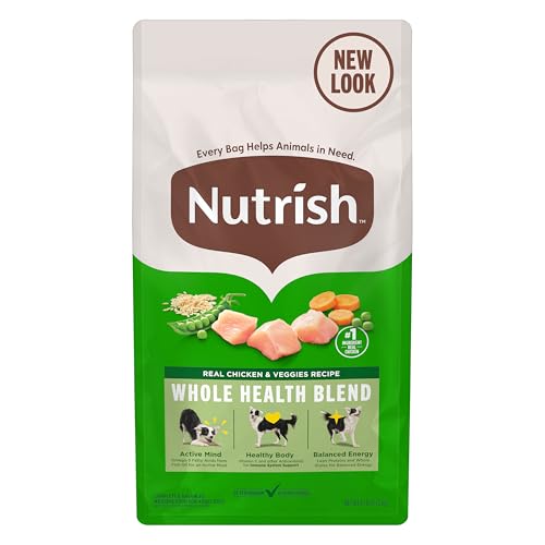 Nutrish Real Chicken & Veggies Recipe Whole Health Blend Dry Dog Food, 6 lb. Bag, Packaging May Vary (Rachael Ray)
