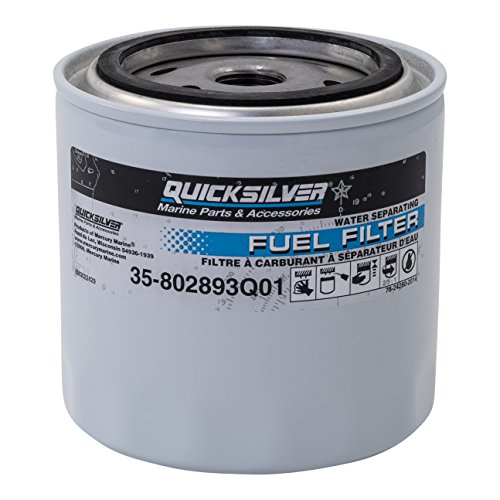 Quicksilver 802893Q01 Water Separating Fuel Filter for Mercury and Mariner Outboards and MerCruiser Stern Drive and Inboard Engines