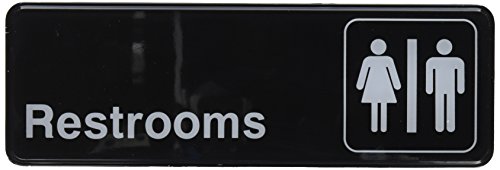 Winco sgn-313 Schild, 3 Zoll von 9 Zoll, Toiletten