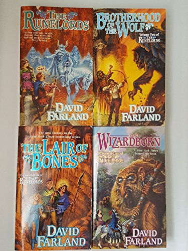Runelords 1. the Sum of All Men (1998) Aka the Runelords 2. Brotherhood of the Wolf (1999) 3. Wizardborn (2001) 4. the Lair of Bones (2003
