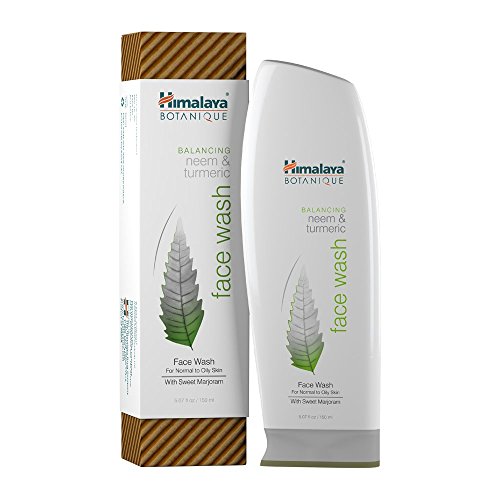 Himalaya Botanique Face Wash Enriched with neem and turmeric | Fights pimples and prevents marks, Keep pimples in check purifies the skin and keep it clean and healthy -150ml