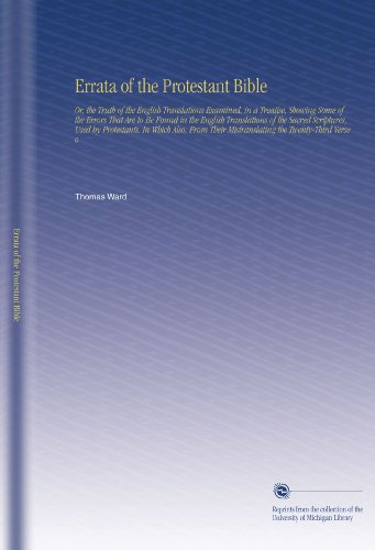 Errata of the Protestant Bible
