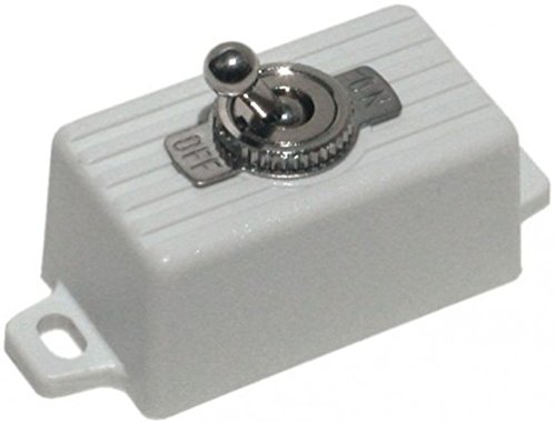 Seco-Larm SS-076Q/SW ENFORCER SPST Toggle Switch, Attractive plastic case with 2 screw holes and pre-wired 6" (15cm) leads for easy surface mounting