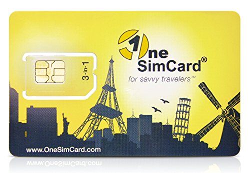OneSimCard Plus - Prepaid International 3-in-one SIM Card for Over 200 Countries with $10 Credit – Voice, Text and Mobile Data as Low as $0.01 per MB. Compatible with All Unlocked GSM Phones