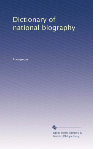 Dictionary of national biography