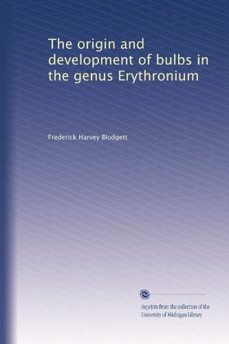 The origin and development of bulbs in the genus Erythronium