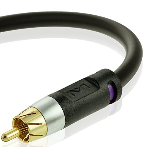 Mediabridge CJ50-6BR-G1 50 feet Ultra Series - Dual Shielded Subwoofer Cable - RCA to RCA Gold Plated Pro Grade Connectors