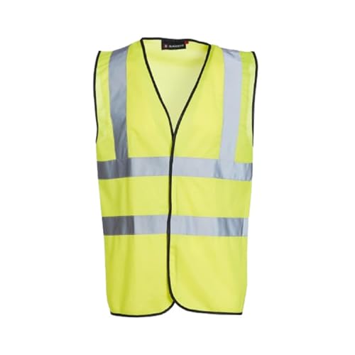 Blackrock Yellow Hi Vis Vest, High Vis Vests, Hi-Vis Jackets, High Visibility, Safety Vest, Reflective, Hivisible PPE, Hi Viz, Security Vests, Workwear, Work, Cycling, Mens Womens - Size Large