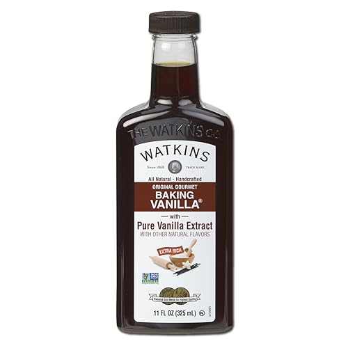 Watkins All Natural Original Gourmet Baking Vanilla, with Pure Vanilla Extract, 11 Fl Oz (Pack of 1) - Packaging May Vary