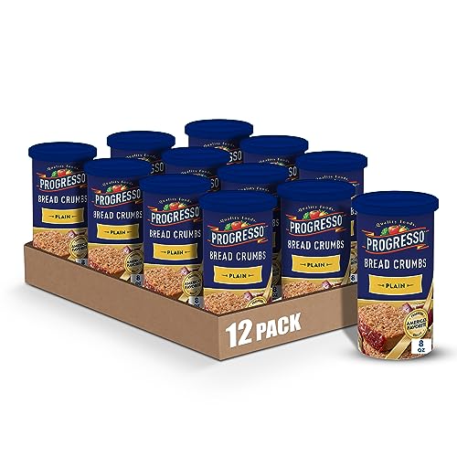 Progresso Plain Bread Crumbs, 8 oz. (Pack of 12)