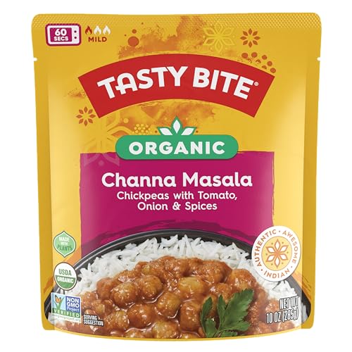 Tasty Bite Organic Channa Masala, 10 Ounce, Ready to Eat, Microwavable Entree, Vegan & Gluten Free