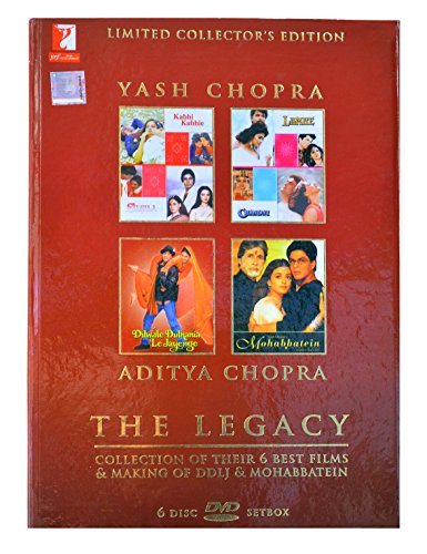 The Legacy- Yash Chopra & Aditya Chopra 6 DVD SET (Dilwale Dulhania Le Jayenge,Mohabbatein,Chandni,Lamhe,Kabhi Kabhi & Silsila)