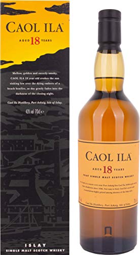 Caol Ila 18 Jahre | Islay Single Malt Scotch Whisky | handverlesen von der schottischen Insel | 43% vol | 700ml Einzelflasche | 1er Pack