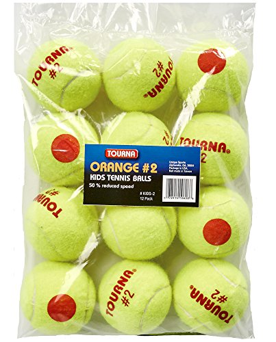 Tourna Low Compression Quickstart Tennis Balls for 60-Feet Court (Pack of 12)