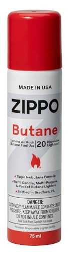 Zippo Brass Butane Fuel, 42Gm, ( Pack Of 1 ), Multicolored
