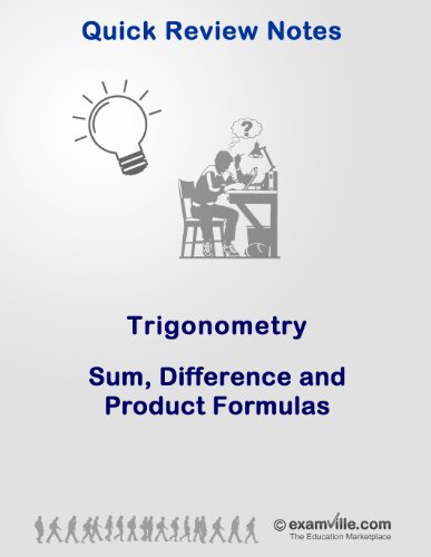 Quick Review of Topics in Trigonometry: Sum, Differences & Product Formulas (Quick Review Notes)
