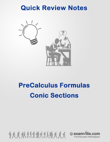 PreCalculus: Conic Sections Formulas (Quick Review Notes)