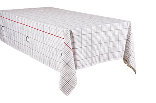 Doodle Cotton Tablecloth to Customize, with Wash-out Fabric Markers included, White Table Cloth (Large 98"x59")