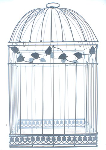 White Vintage Bird Cage Decor and Card Holder (Metal) Unique Wedding and Home Decorative Accesories