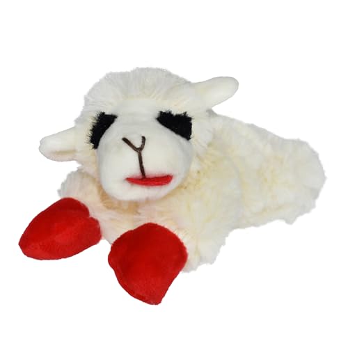 MULTIPET MU48371 International 843140 Lambchop Plush Squeak Toy Mini for Pets, 6-Inch, White
