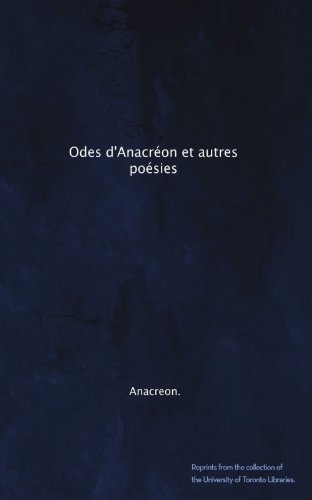Odes d'Anacréon et autres poésies (French Edition)