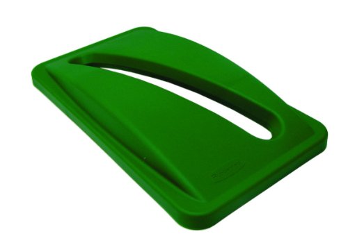 Rubbermaid Commercial FG270388GRN Slim Jim Rectangular Paper Recycling Container Top, Green