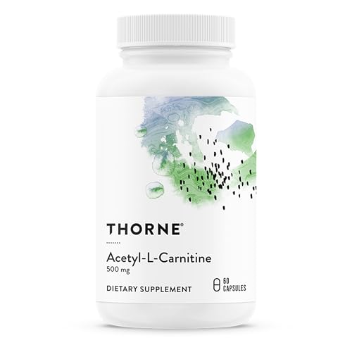 THORNE Acetyl-L-Carnitine - 500 mg - Supports Brain Function & Healthy Nerve Sensations in The Hands & Feet* - Gluten, Dairy & Soy-Free - 60 Capsules