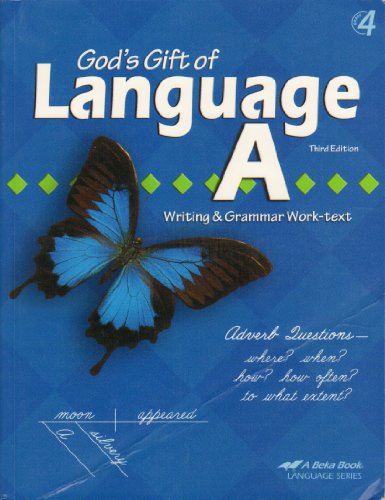 A Beka God's Gift of Language A, Grade 4, Writing