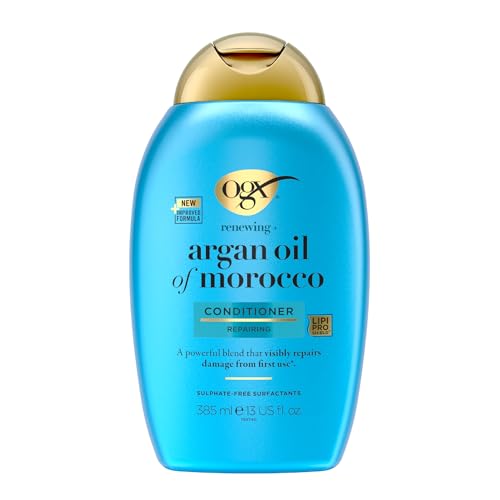 OGX Argan Oil of Morocco Hair Conditioner, Hydrate and Repair, Intensively Moisturises, for Dry and Damaged Hair, Sulfate Free Surfactants, 385ml