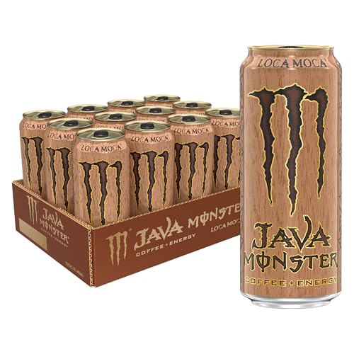 Java Monster Loca Moca, Coffee + Energy Drink, 15 Ounce (Pack of 12)