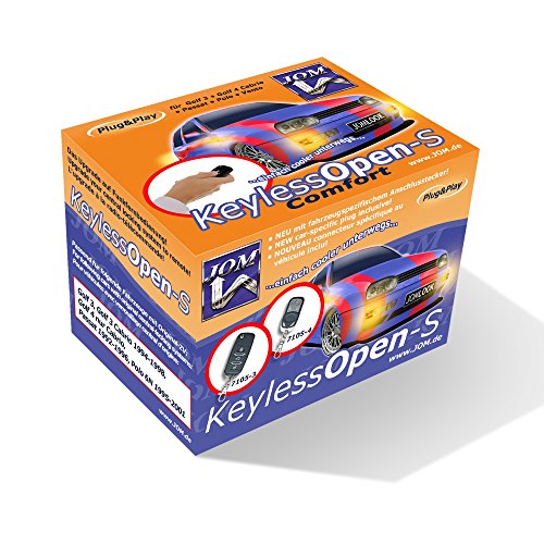 JOM Car Parts & Car Hifi GmbH 7105-4 Radio-télécommandes pour centralisation de verrouillage de portes, conviennent à VW Golf 3/ Cabrio 94-98, Golf 4 Cabrio, Passat 92-96, Polo 6N 95-01, Vento, avec 2 télécommandes