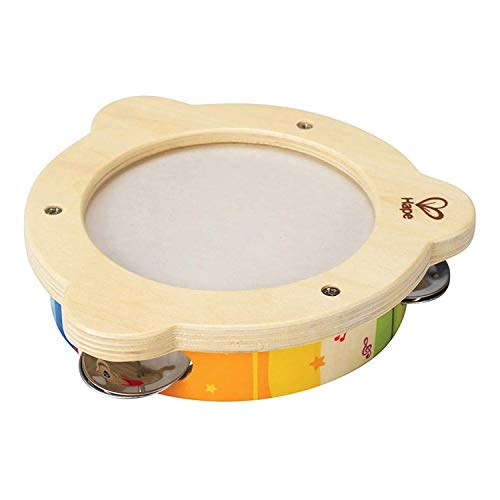 Hape Tab Along Mr. Tambourine | Kid's Wooden Drum Musical Instrument