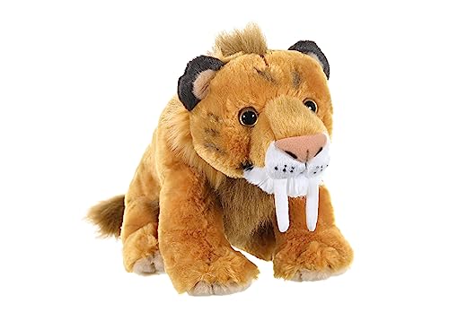 Wild Republic Smilodon Plush Toy, Cuddlekins 12", Pink