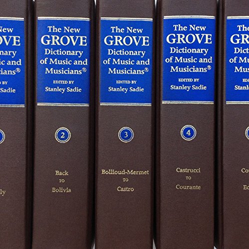 The New Grove Dictionary of Music and Musicians [20 Volumes Complete]