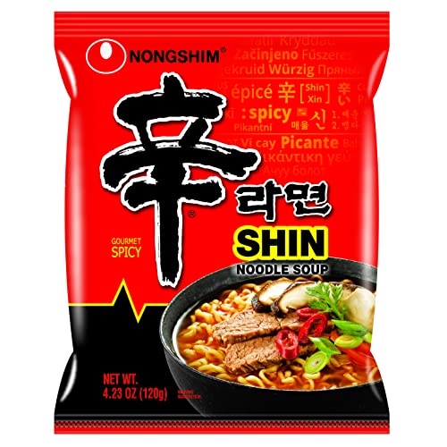 NongShim Shin Ramyun Noodle Soup, Gourmet Spicy (Pack of 20)
