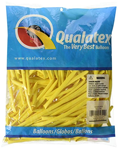 Pioneer Balloon Company 260Q Latex Balloons, Yellow