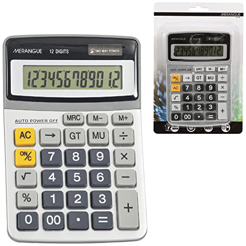 Merangue 12 Digit Desktop Standard Function Calculator (1080-9591-00-000), Small